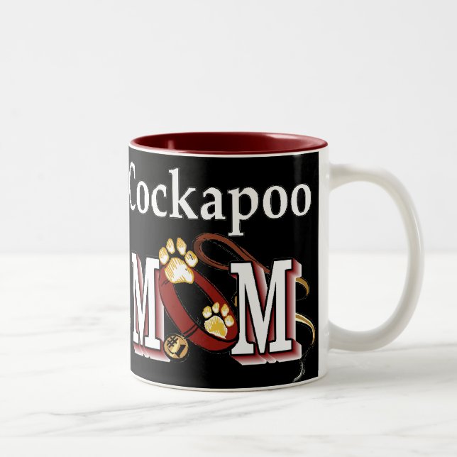 Cockapoo Hund Mamma Gifts Två-Tonad Mugg (Höger)