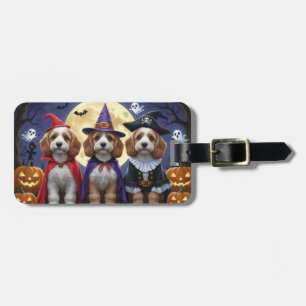 Cockapoo Hund Pumpkin Halloween Funny Bagagebricka