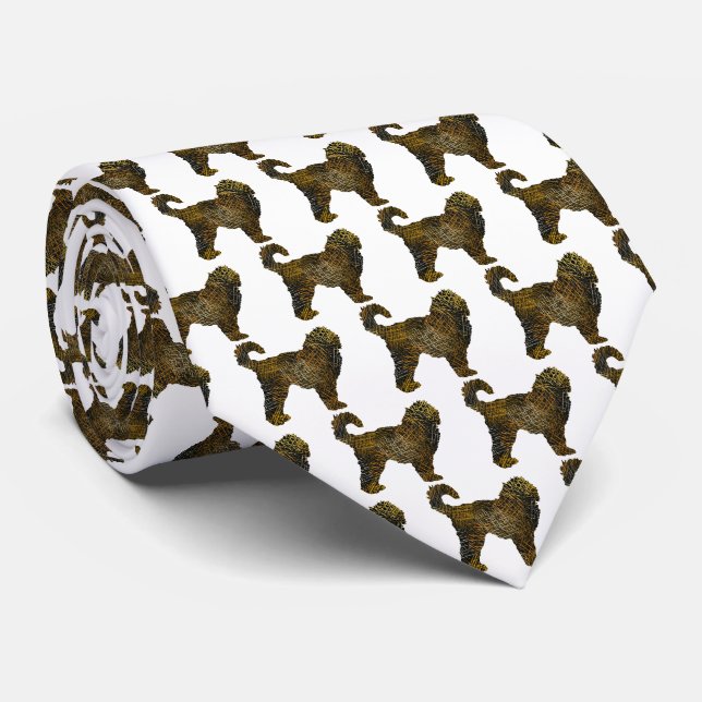 Cockapoo Hund Silhouette Halloween White Nacke Slips (Rullad)