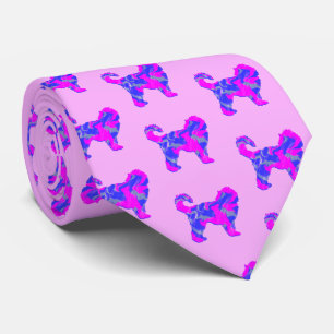 Cockapoo Hund Silhouette Rosa & Blue Ljus rosa Slips