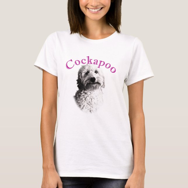 Cockapoo hund t-shirt (Framsida)