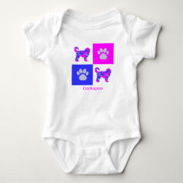 Cockapoo Hund & Tass Rosa och Blue T Shirt