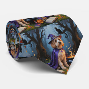 Cockapoo Hund Whimsical Halloween-målning Slips