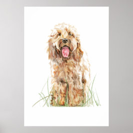 Cockapoo Hundaffisch, Akvarell Väggkonst