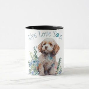 Cockapoo Hundmamma Blommig Mugg