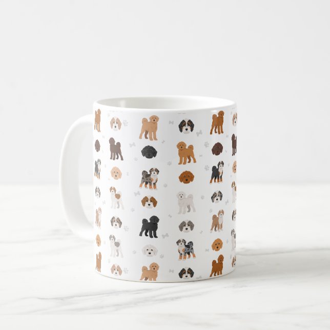 Cockapoo hundmix Kaffe Mugg (Framsida vänster)