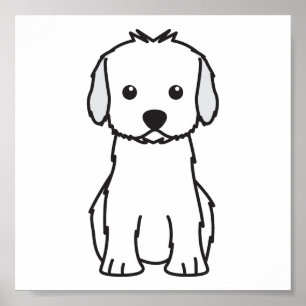 Cockapoo hundtecknad poster