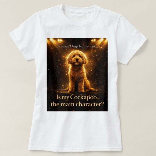 Cockapoo Huvudkaraktär T-shirt Rolig present till  (Design framsida)
