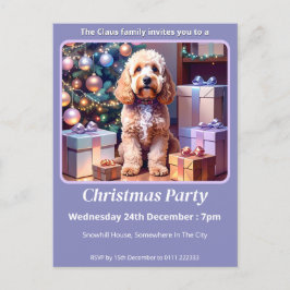 Cockapoo-jul Inbjudan Vykort