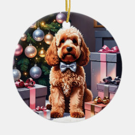 Cockapoo-jul Julgransprydnad Keramik