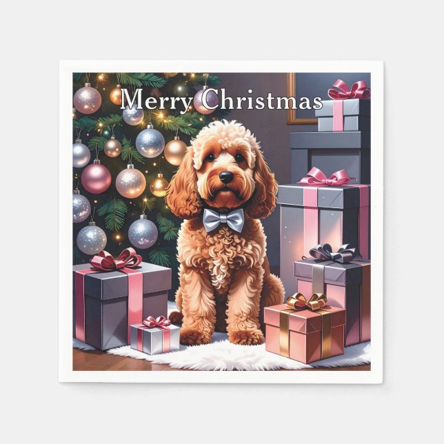 Cockapoo-jul Pappersservett (Framsidan)