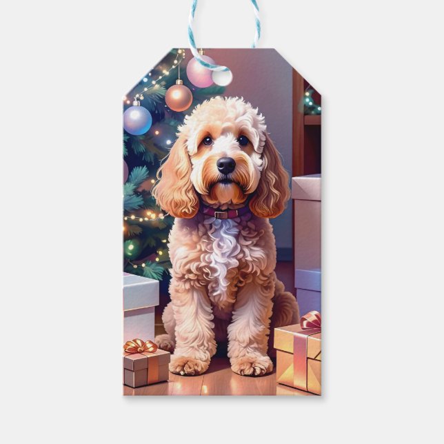 Cockapoo-jul Presentetikett (Framsidan)