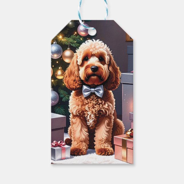 Cockapoo-jul Presentetikett (Framsidan)