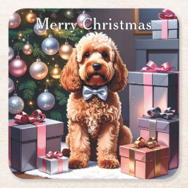 Cockapoo-jul Underlägg Papper Kvadrat