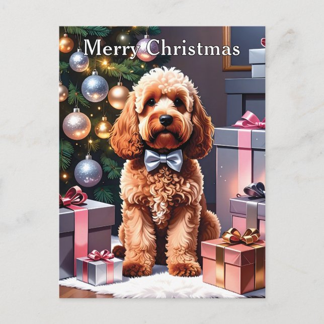 Cockapoo-jul Vykort (Framsida)