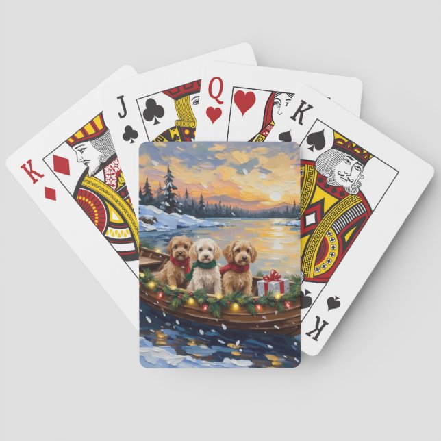 Cockapoo julbåtshögtid casinokort (Baksidan)