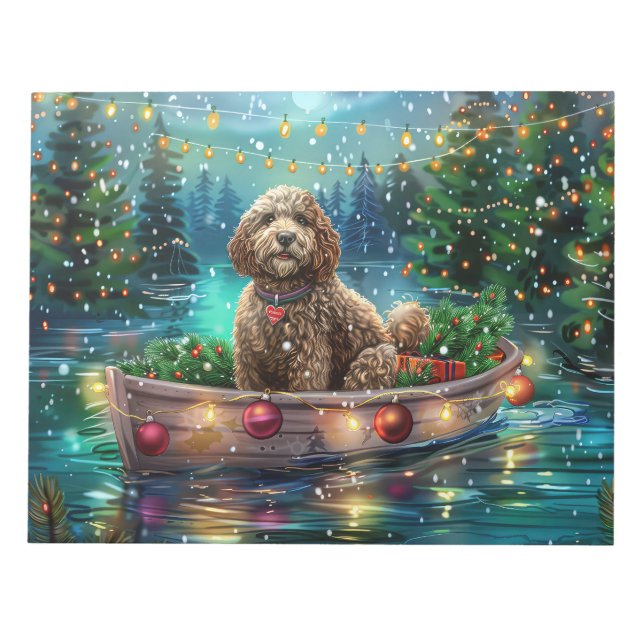 Cockapoo Julfestliga resa Anteckningsblock (Framsida)