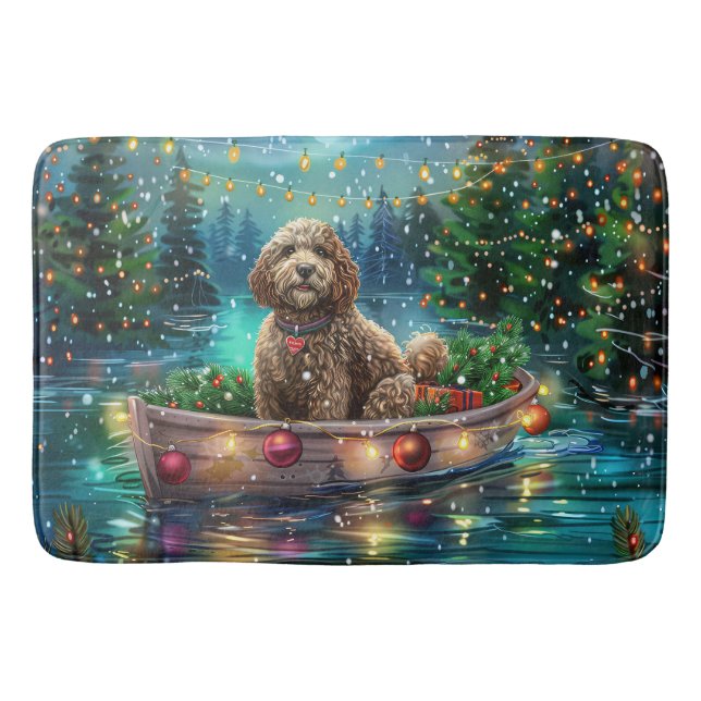 Cockapoo Julfestliga resa Badrumsmatta (Framsidan)