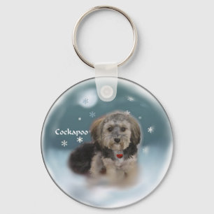 Cockapoo julgåvor nyckelring