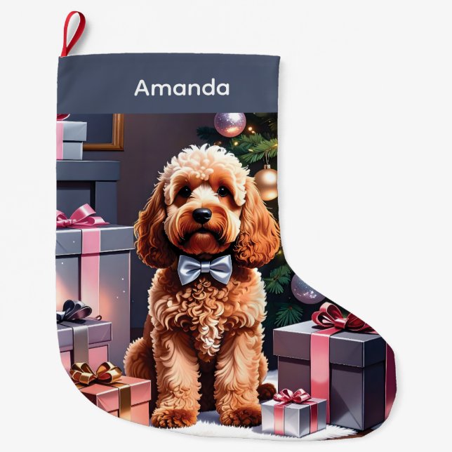 Cockapoo-julklapp Stor Julstrumpa (Framsidan)