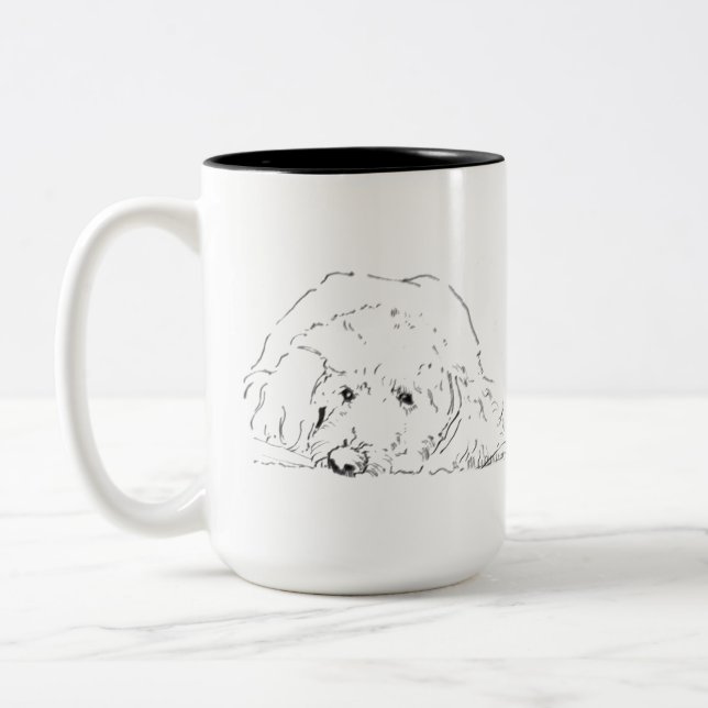 Cockapoo kaffemuggar, presentidéer för hundälskare Två-Tonad mugg (Vänster)