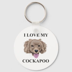 Cockapoo kärlek nyckelring