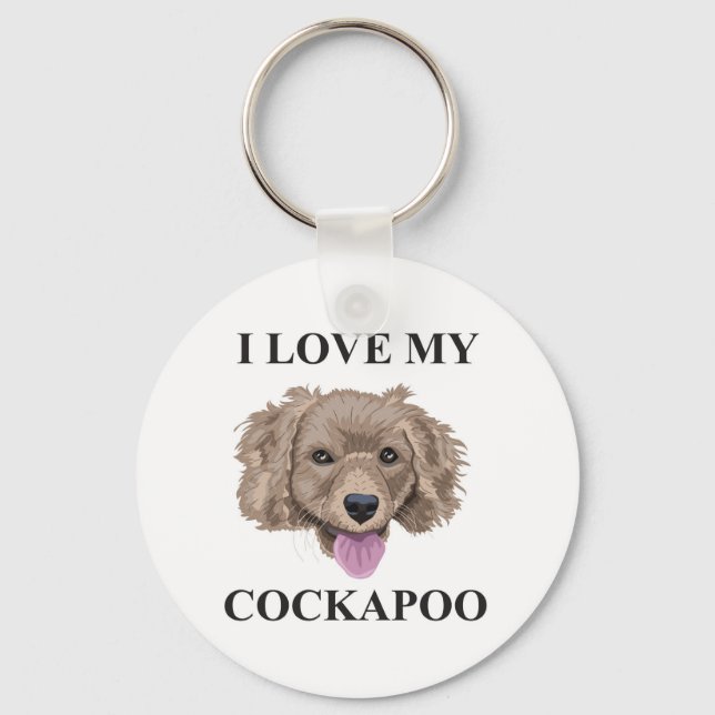 Cockapoo Kärlek Nyckelring (Framsida)
