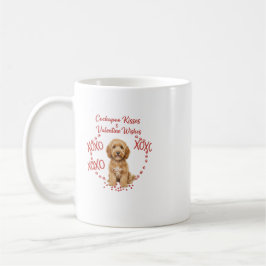 Cockapoo Kyssar Valentine Önskningar Hundälskare Kaffemugg