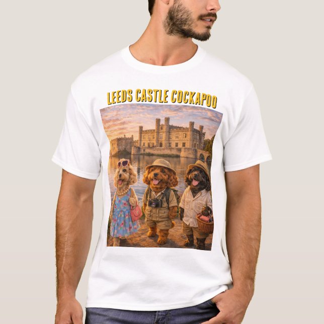 Cockapoo Leeds Castle T Shirt Gift (Framsida)