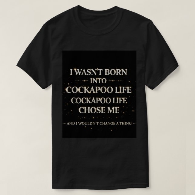 Cockapoo Liv T-Shirt | Roligt Present till Hundäga (Design framsida)