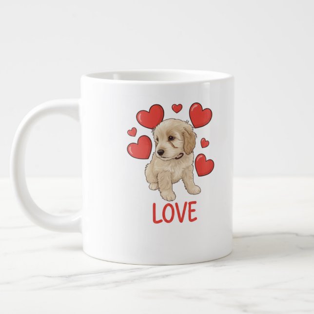 Cockapoo Love Jumbo Mugg (Vänster)