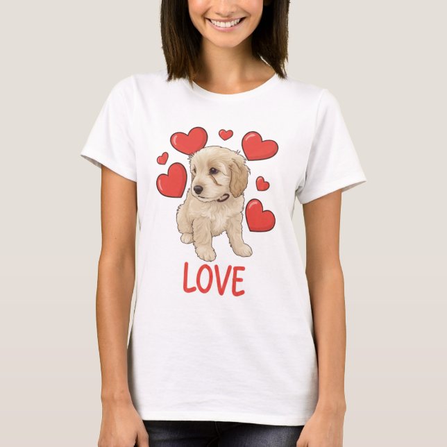 Cockapoo Love T Shirt (Framsida)
