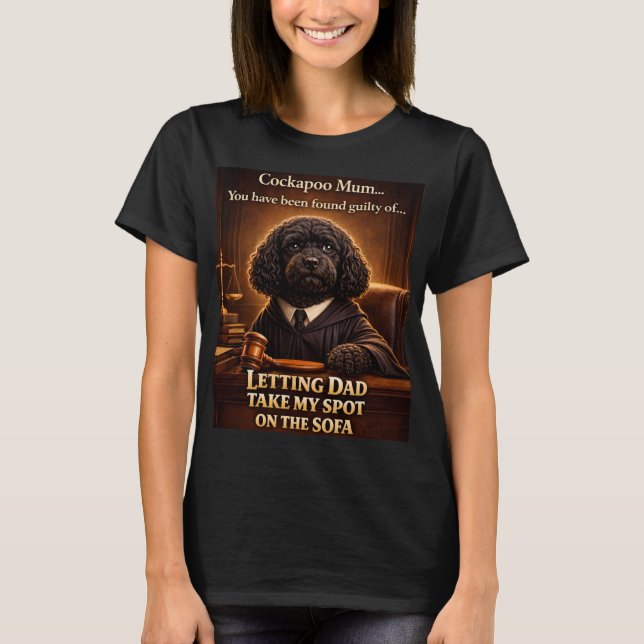 Cockapoo Mamma Domstol T-Shirt | Roligt Present ti (Framsida)