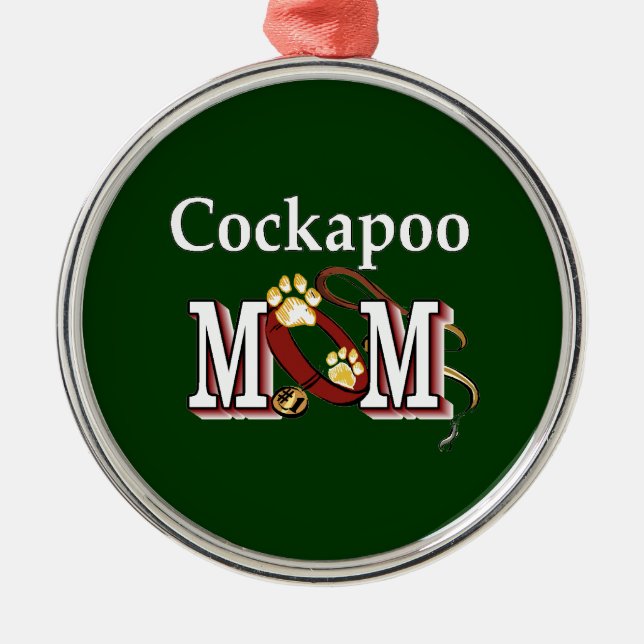Cockapoo Mamma Gifts Julgransprydnad Metall (Framsidan)