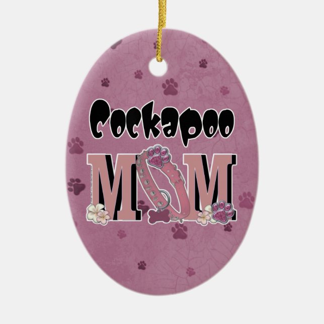 Cockapoo MAMMA Julgransprydnad Keramik (Framsidan)