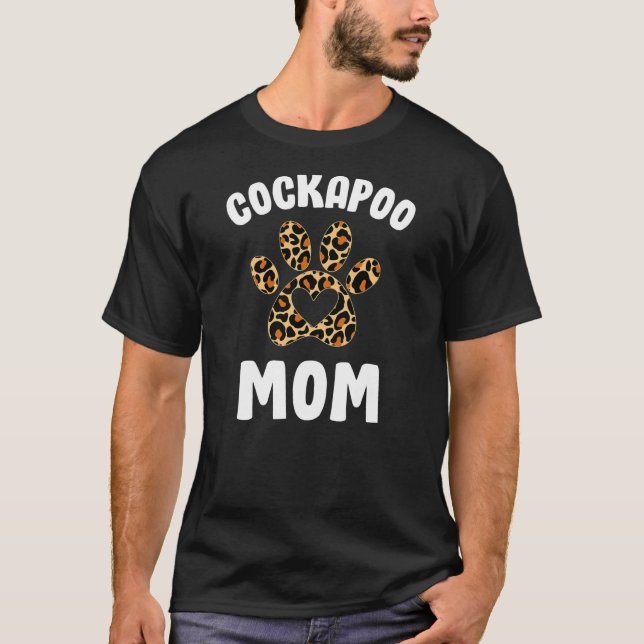 Cockapoo Mamma Mamma Cockapoo Älskare Owners Leopa T Shirt (Framsida)