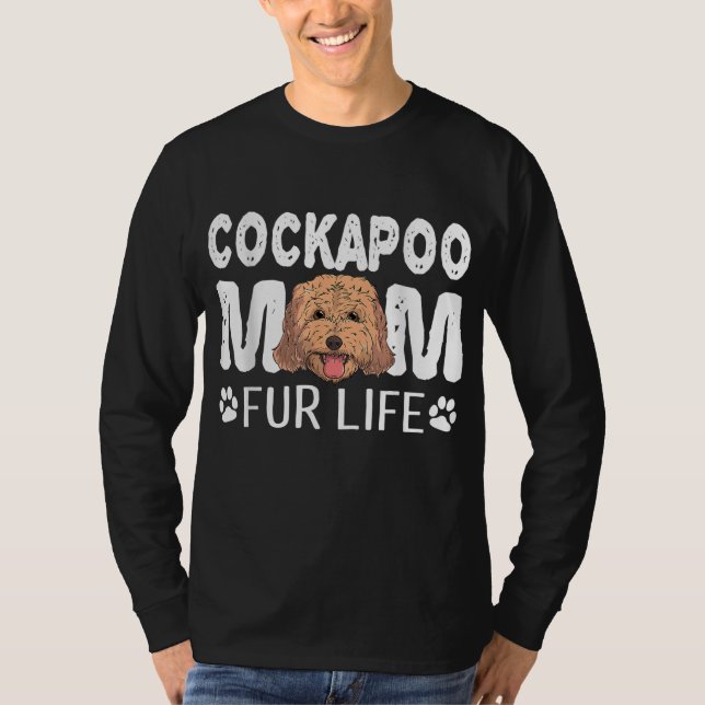 Cockapoo Mamma Päls Life Hund Pun Mors dag Cute T Shirt (Framsida)