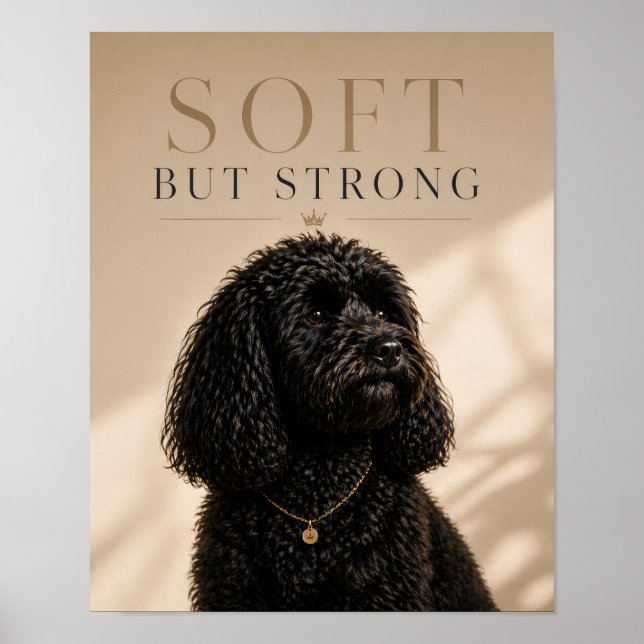 Cockapoo Mjuk Men Stark Väggkonsttryck Poster (Framsidan)
