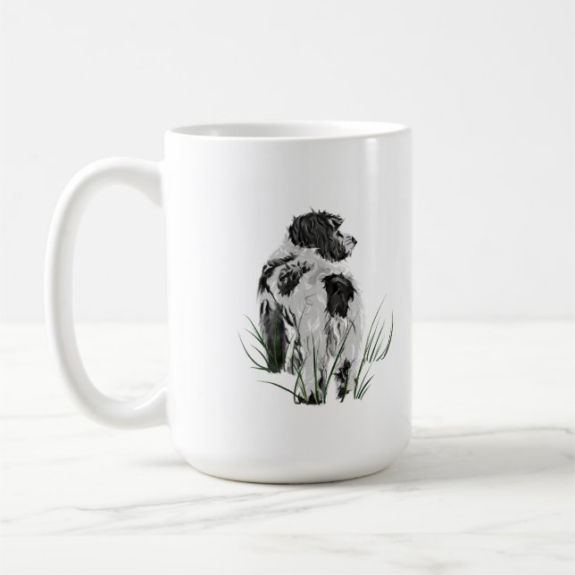 Cockapoo-mugg – Kaffemugg för hundmamma, akvarellk (Vänster)