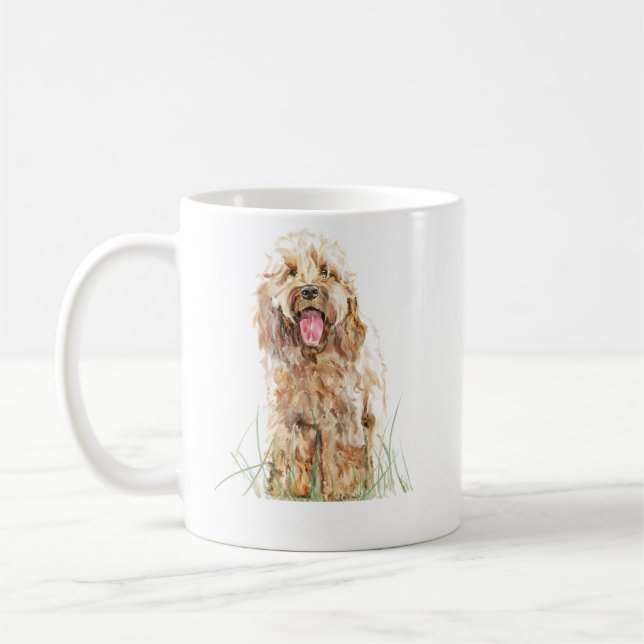Cockapoo-mugg, present till hundälskare, Cockapoo- Kaffemugg (Vänster)