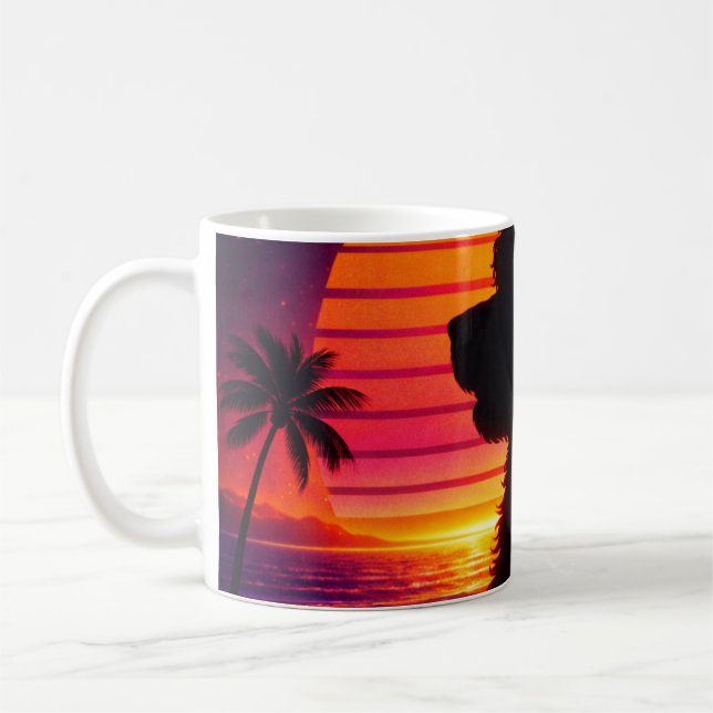 Cockapoo-mugg - Retro-cockapoo present till hundäg Kaffemugg (Vänster)
