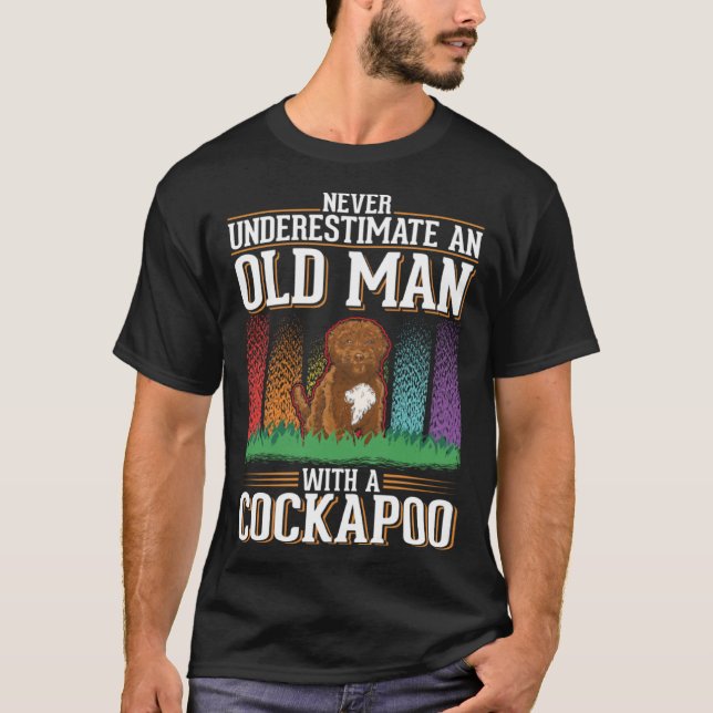 Cockapoo Old Man T Shirt (Framsida)