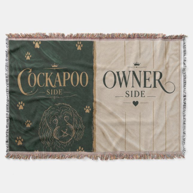 Cockapoo Owner Side Blanket Funny Dog Lover Gift Filt (Framsidan)