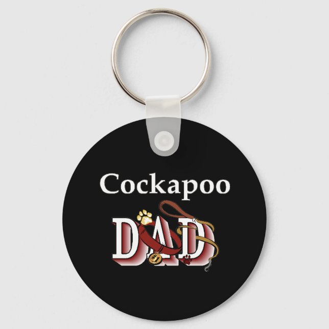 cockapoo pappa Keychain Nyckelring (Framsida)