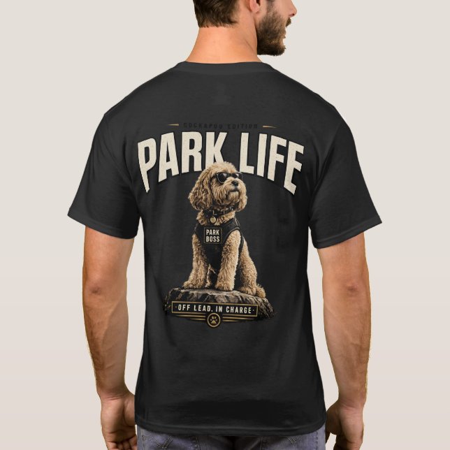 Cockapoo Park Life Ägarpresent T-Shirt (Baksida)