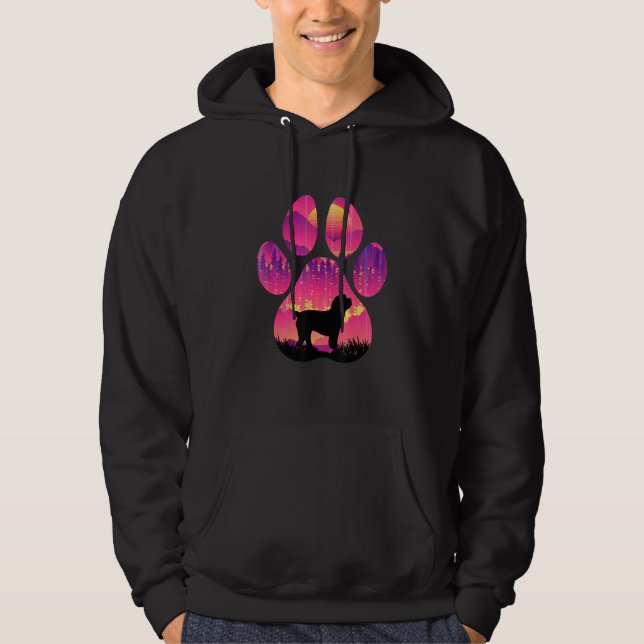 Cockapoo Paw Mom Dad Dog  Women Men Hoodie (Framsida)