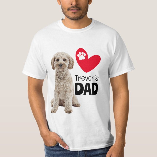 Cockapoo Personlig Pappa T-Shirt (Framsida)