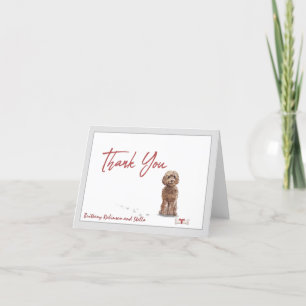 Cockapoo Pet Hund Personalize Bone with Ribbon Tack Kort