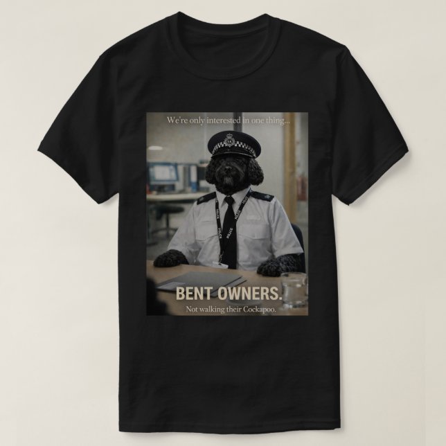 Cockapoo Police Shirt | Funny Dog Walking Gift T (Design framsida)