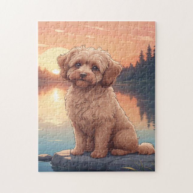 Cockapoo Poodle hund Pussel (Vertikal)